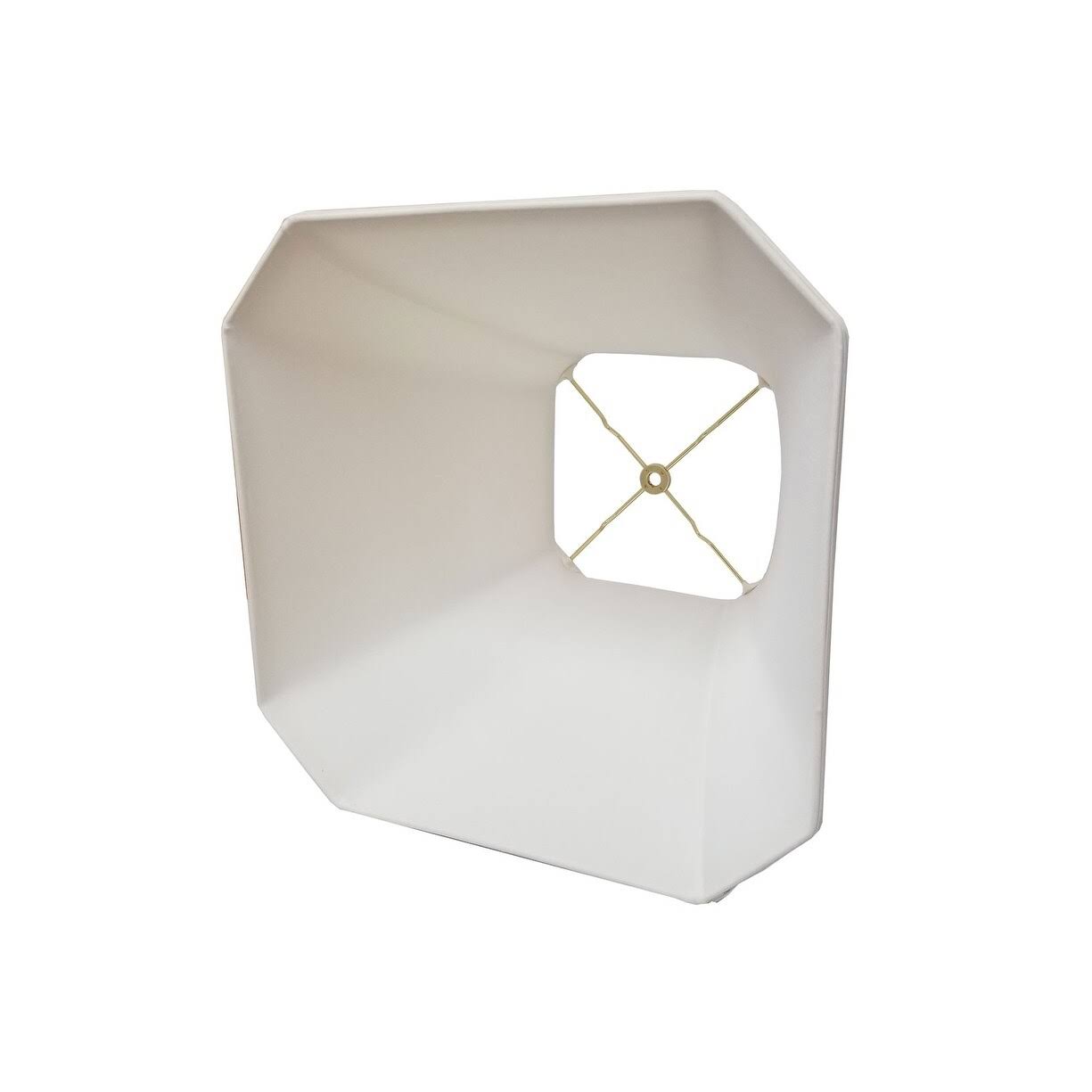 Royal Designs Square Cut Corner Bell Lamp Shade, White, 10 x 18 x 14.5