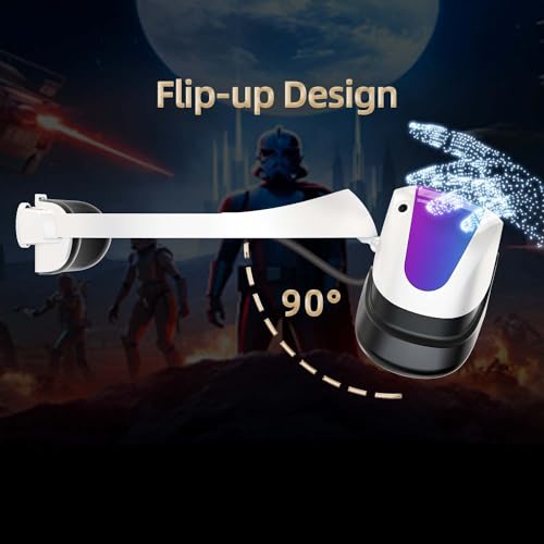DPVR E4 VR Headset - PCVR Virtual Reality Headset for PC Games with Controller, Compatible with SteamVR