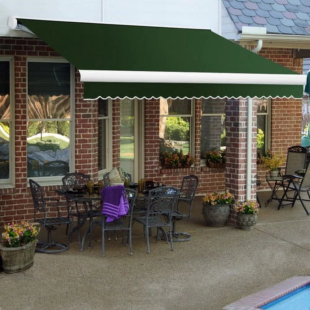 Awntech Key West Full-Cassette Left Motor with Remote Motorized Retractable Awning