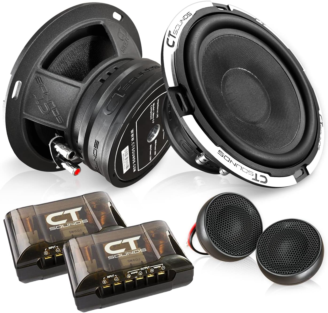 CT Sounds Meso 6.5” 320 Watt 2-Way Premium Component Car Speaker Set