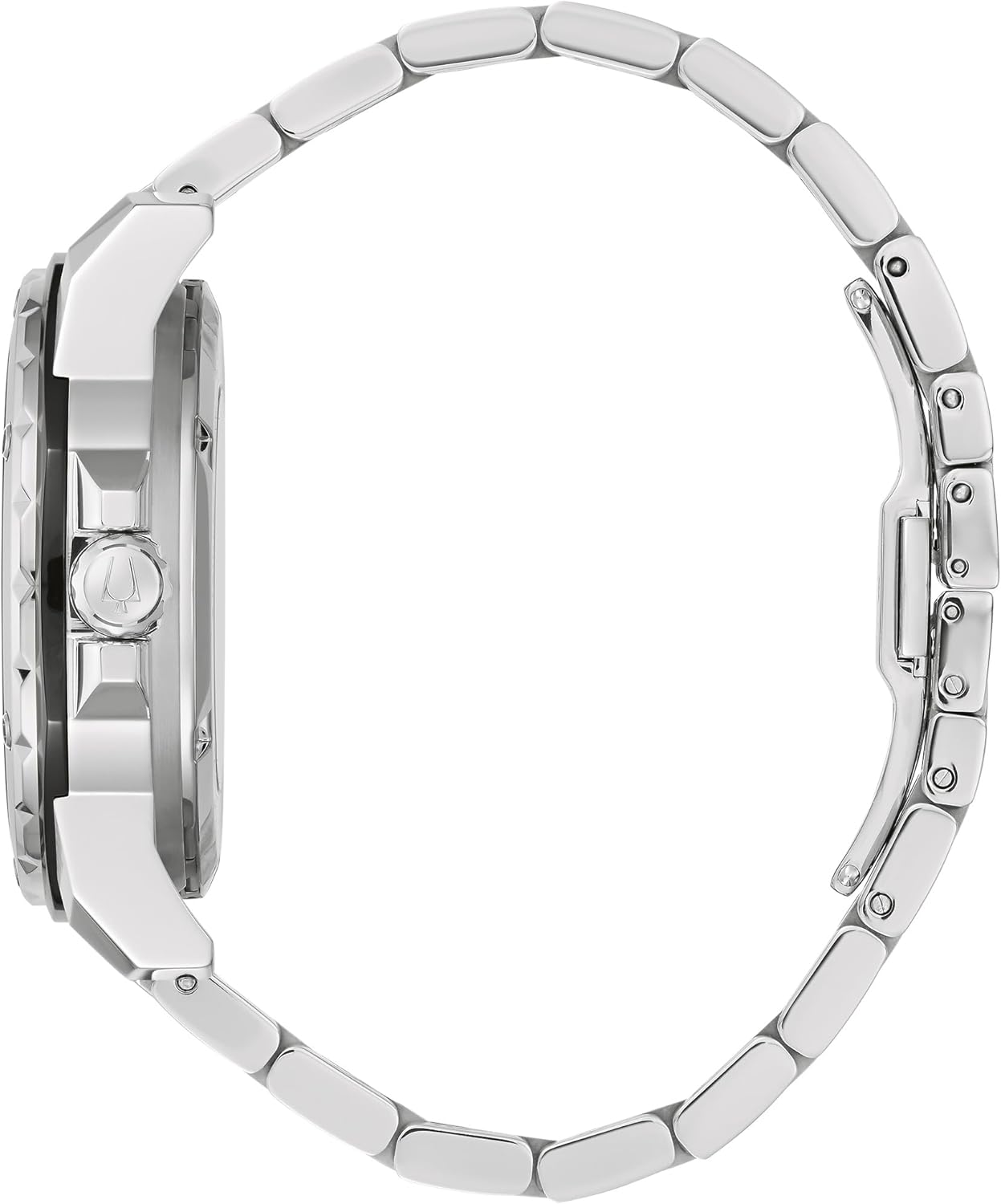 Bulova Marc Anthony Men's Automatic Marine Star Stainless Steel Watch,Open Aperture,Exhibition Case Back,Diamond Accent Blue Sunray Dial