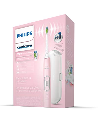 PHILIPS Sonicare ProtectiveClean 6100 Rechargeable Electric Toothbrush, with Pressure Sensor, 3 Cleaning Modes, SmarTimer and QuadPacer