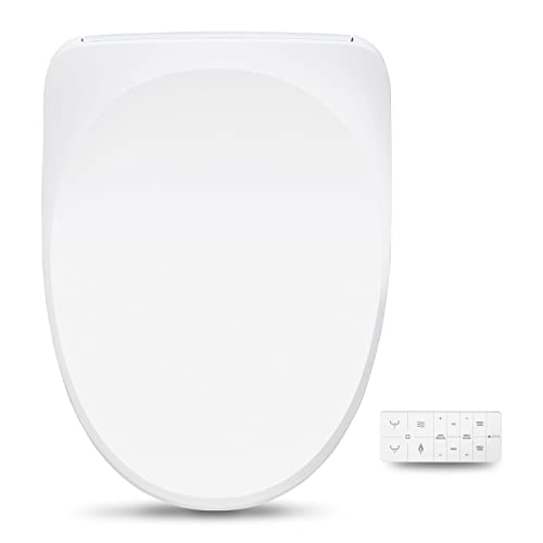 Lotus Smart Bidet ATS-850 Remote Heated Slim Seat, Night Light, Temperature Controlled Wash, Advance Self-Cleaning Stainless Nozzle, Warm Air Dryer