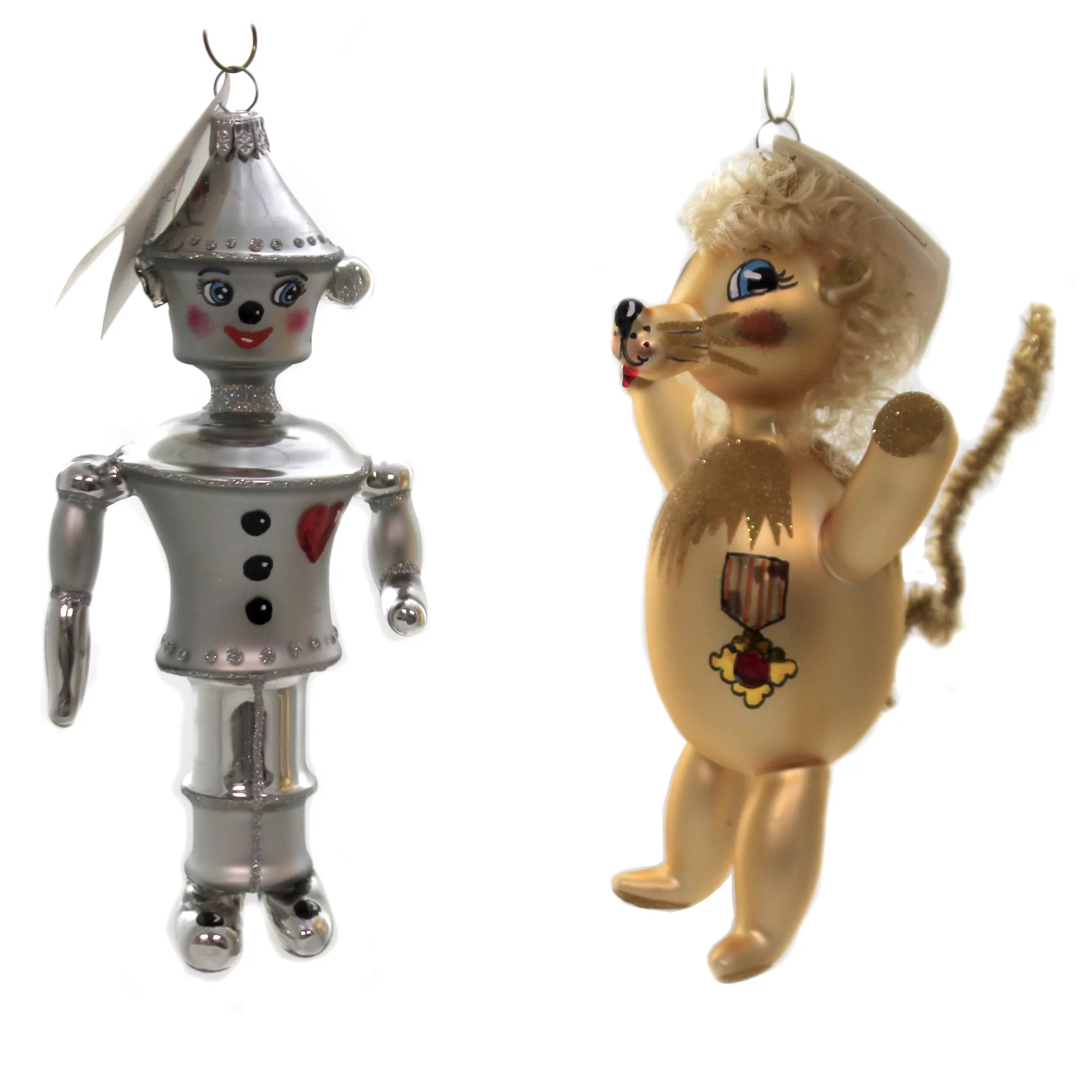 Laved Italian Ornaments MAGO DI OZ Glass Dorothy Lion Tinman Scarecrow SET004