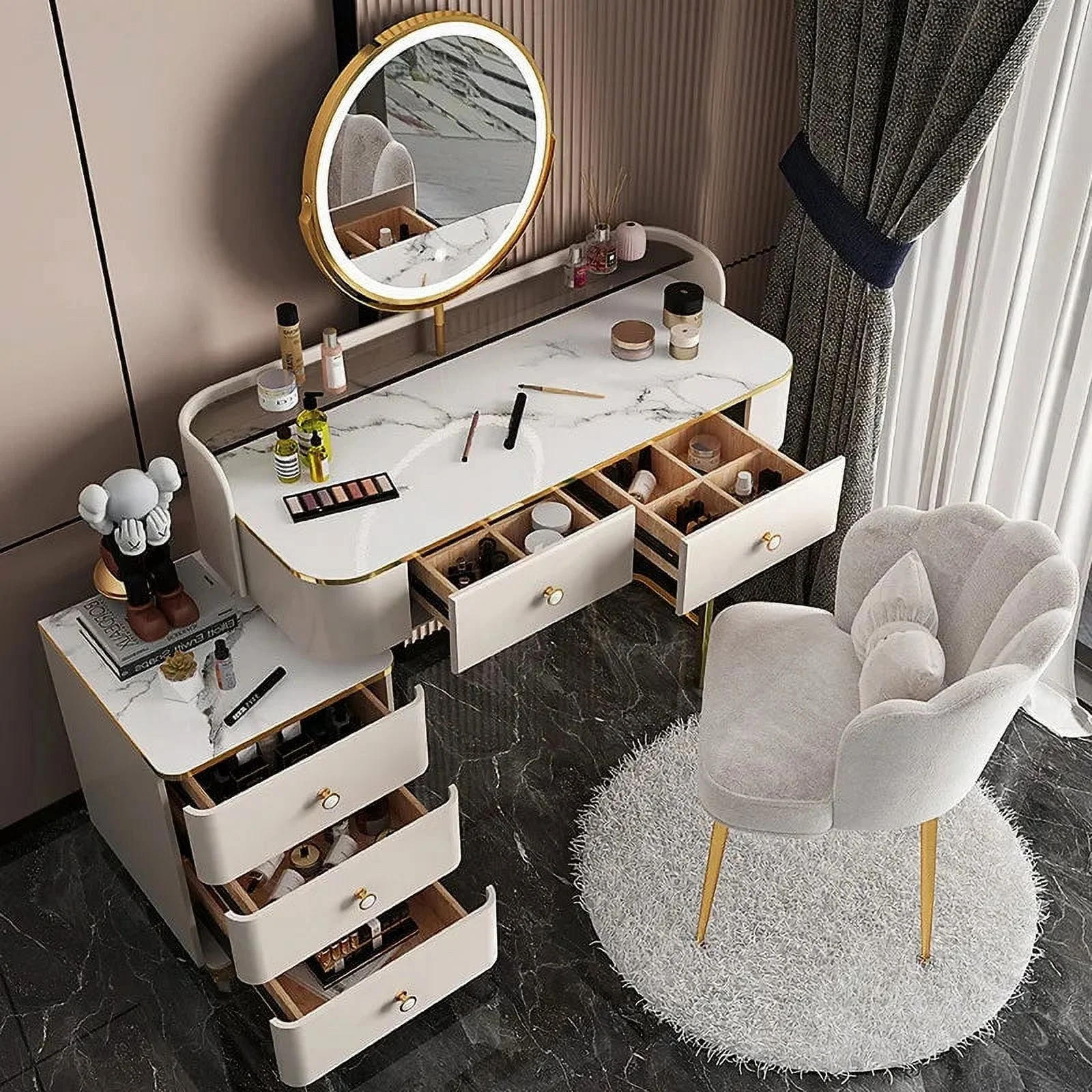 Multifunctional Storage Cabinet Bedroom Dressing Table Furniture Bedroom Dressers Dressers Tocador Maquillaje Home Furniture