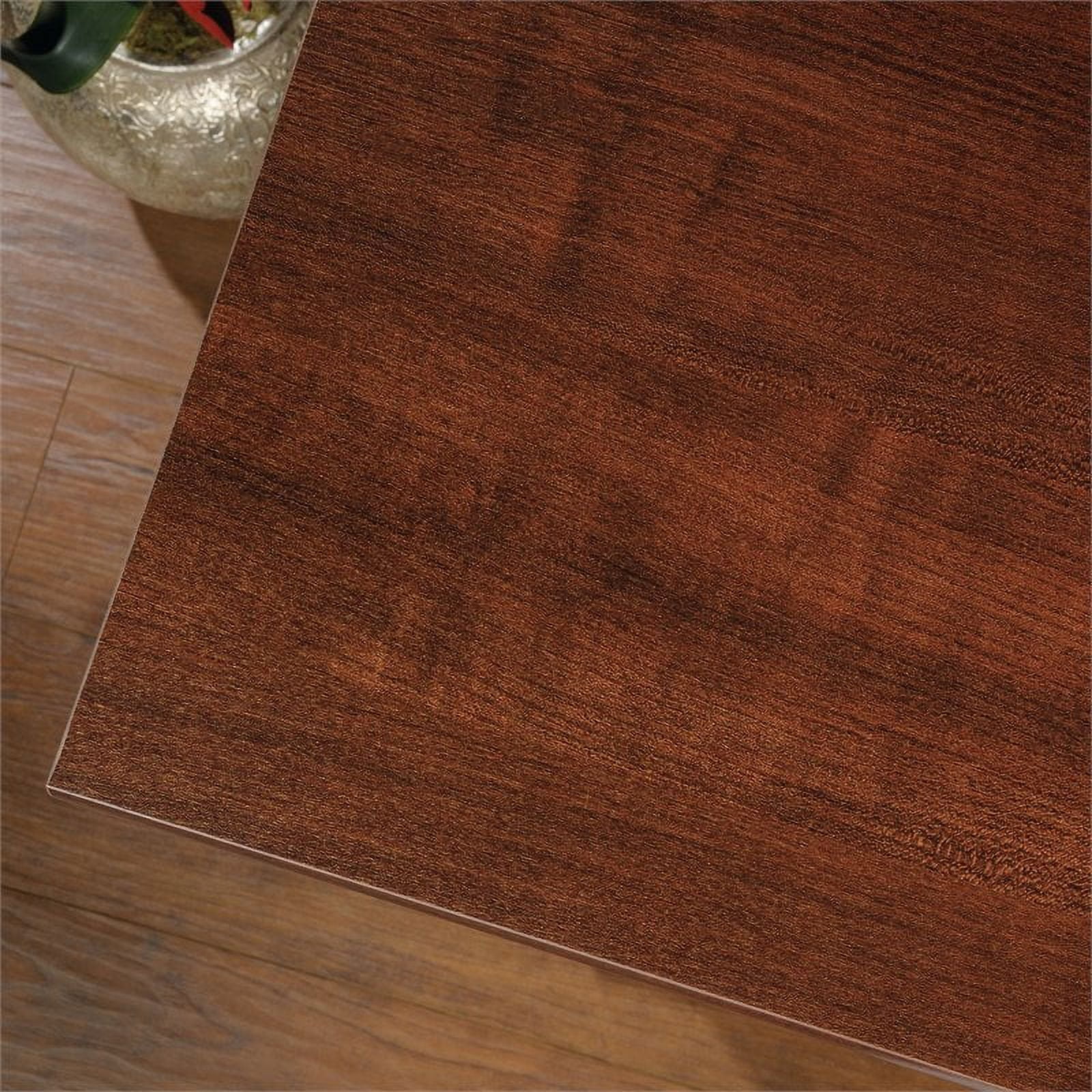 Kingfisher Lane Contemporary Wood Computer Desk with Hutch in Cherry