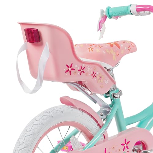JOYSTAR Unicorn Kids Bike for Girls Ages 2-9 Years Old, 12 14 16 18 Inch Kids Bike with Training Wheels, Doll Seat, Streamers and Basket