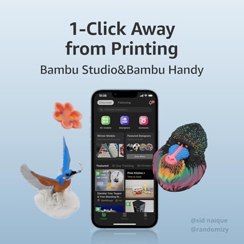 Bambu Lab A1 Mini 3D Printer, Support Multi-Color 3D Printing, Set Up in 20 Mins, High Speed & Precision