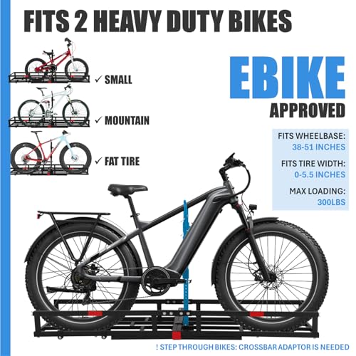 Hitch-Mount Bike Rack for Ebike Heavy-Duty
