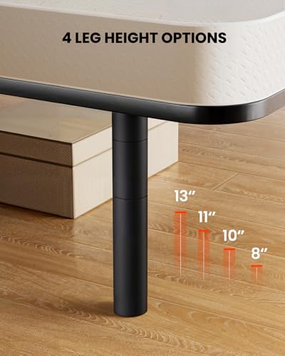 Amada Queen Adjustable Bed Frame with Massage, Head & Foot Incline, Wireless Remote, 4 Built-in USB Ports, LED Night Light, 4 Height-Adjustable Legs
