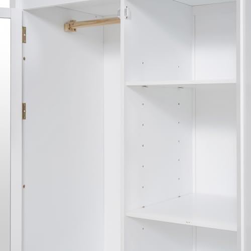 Harper & Bright Designs Twin Size Loft Bed with L-Shaped Desk and Stairs, Solid Wood Loft Bed Frame with Storage Drawers and Bookcase