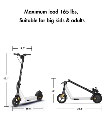 OKAI Zippy Electric Scooter - 15.5 Miles Range & 15 MPH, 500W Peak Motor, 8" Flat-Free Tires, Foldable Electric Scooter for Adults and Teens