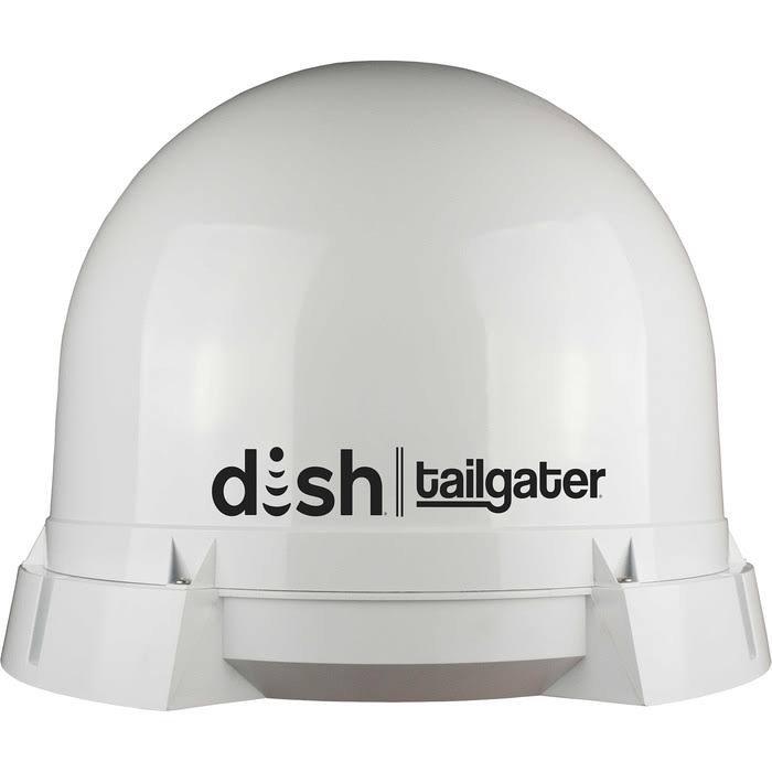 King Dt4450 Dish Tailgater Satellite TV Antenna Bundle W/Dish Wally HD Receiver u0026 Cables