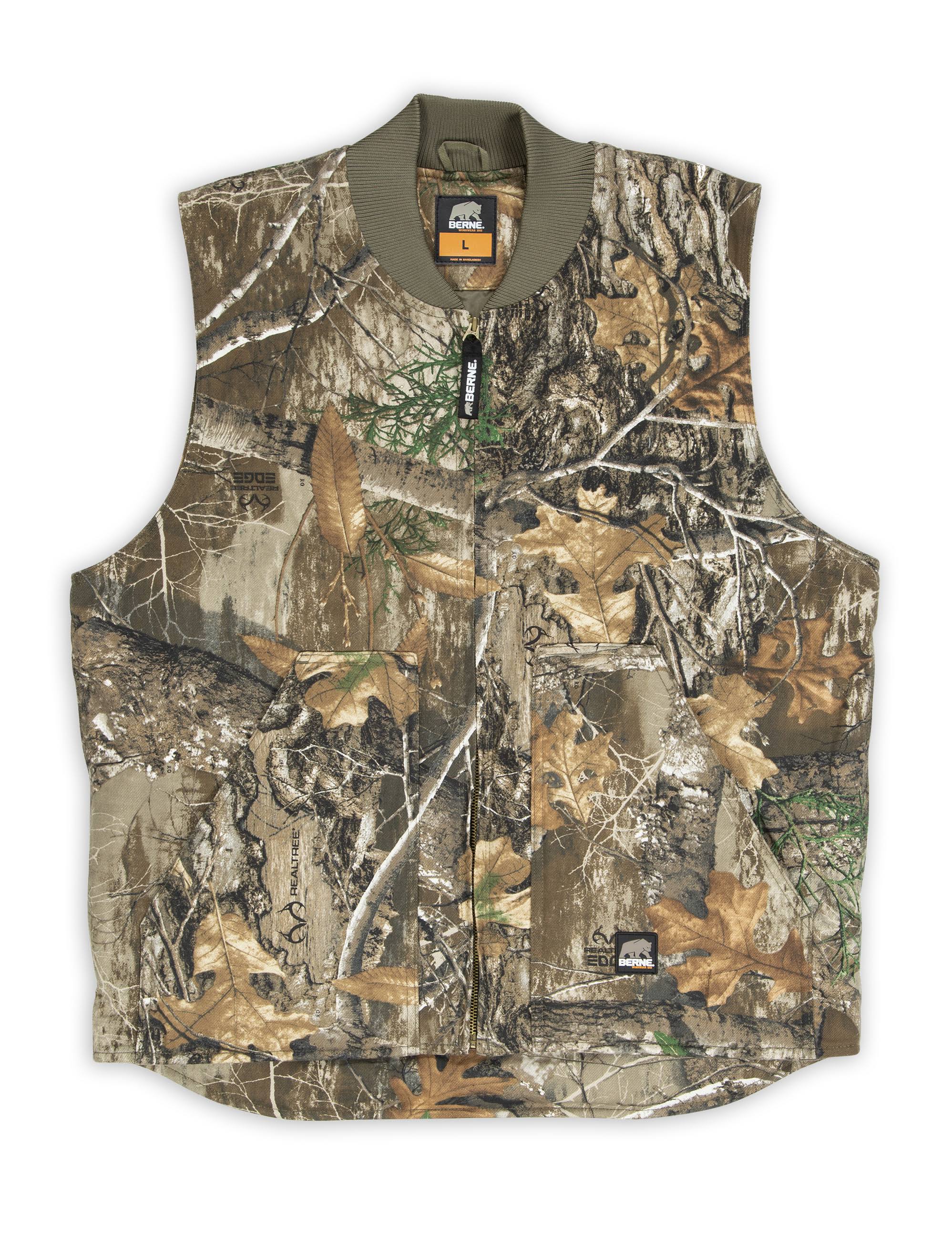 Berne Men&s Realtree Edge Camouflage Quilt-Lined Vest, V812EDG