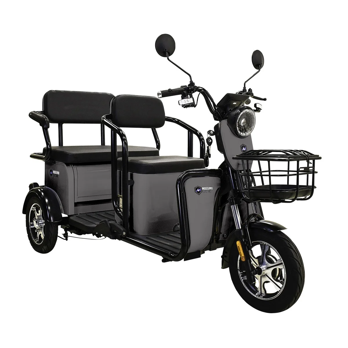 MASSIMO MOTOR MGC (Scooter) with Front and Back Storage (Gray) - Curated Treasures Market