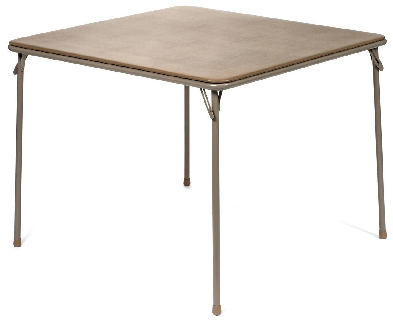 5pc XL Series Folding Card Table and Vinyl Padded Chair Set, Beige