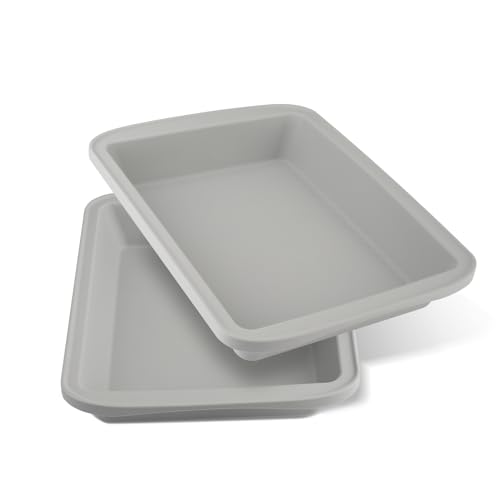 Silicone Baking Dish with Handles, Deep Rectangular Bakeware Cake Pan, Compatible with Fancy Panz, for Lasagna, Cake, Brownie or Family Dinner