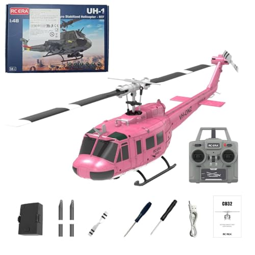 RC Helicopter for Adult, UH-1 Huey Remote Control Helicopter C032 1/48 Scale 2.4G 6CH RC Airplane Model