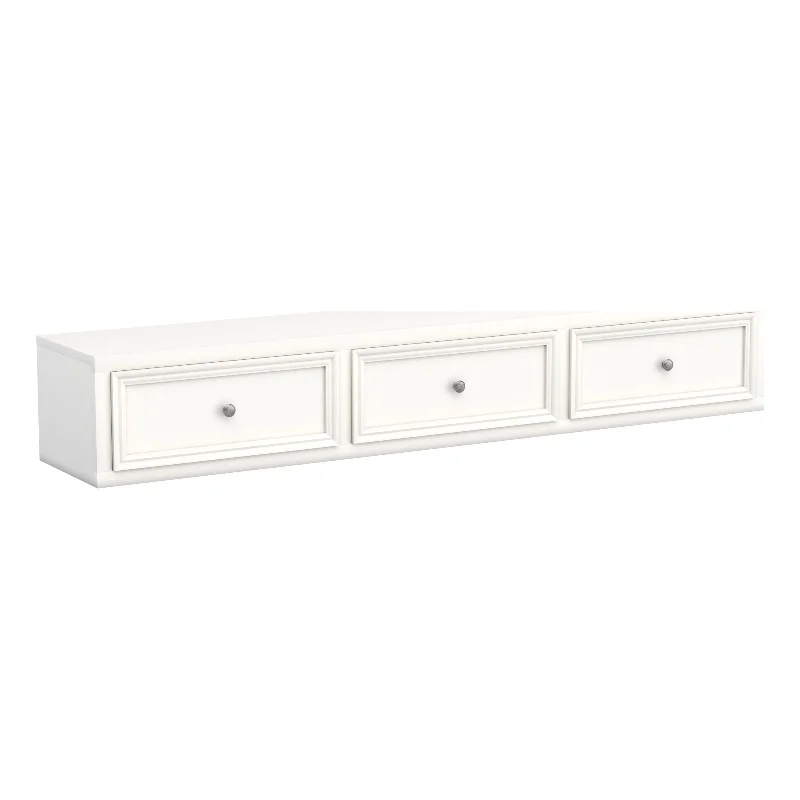 My Home Furnishings Neopolitan 3-Under Bed Storage Drawers in Bright White