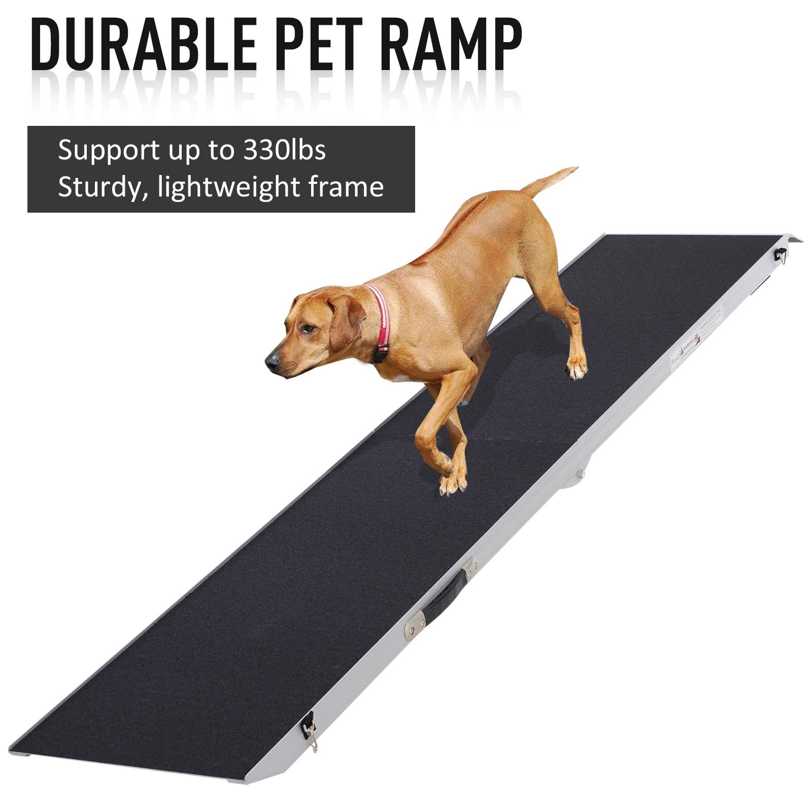 Pawhut 96�� Portable Bi-Fold Folding Pet Ramp for Large Dogs Car Truck SUV