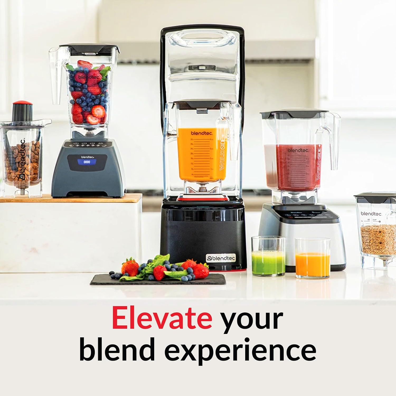 Blendtec Professional 800 - Blender with WildSide+ Jar (90 oz) for Smoothies & Frozen Drinks - Quietest Professional-Grade Power
