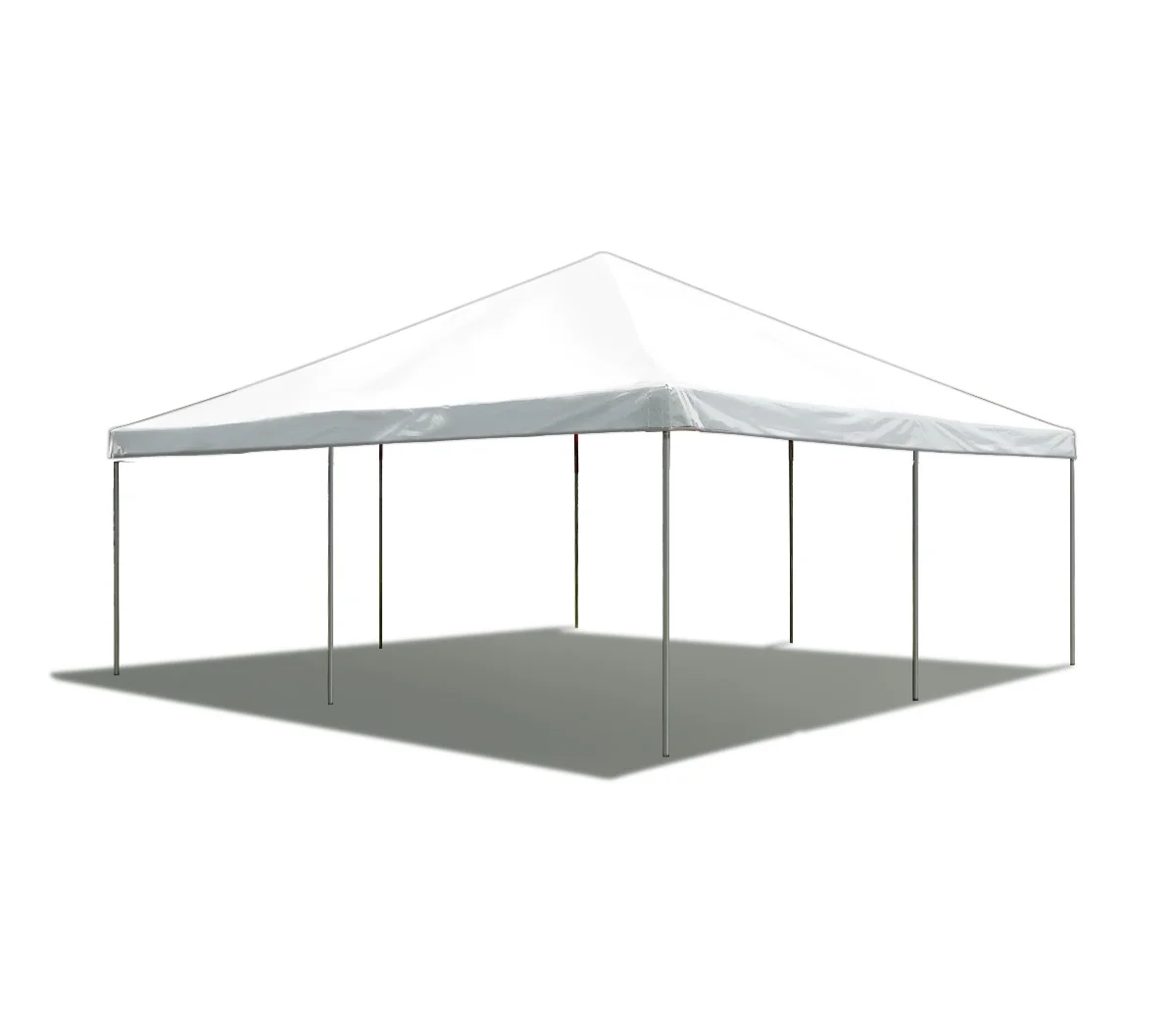 Party Tents Direct Weekender West Coast Frame Party Tent with Sidewalls, White Polyethylene, 20 ft x 20 ft