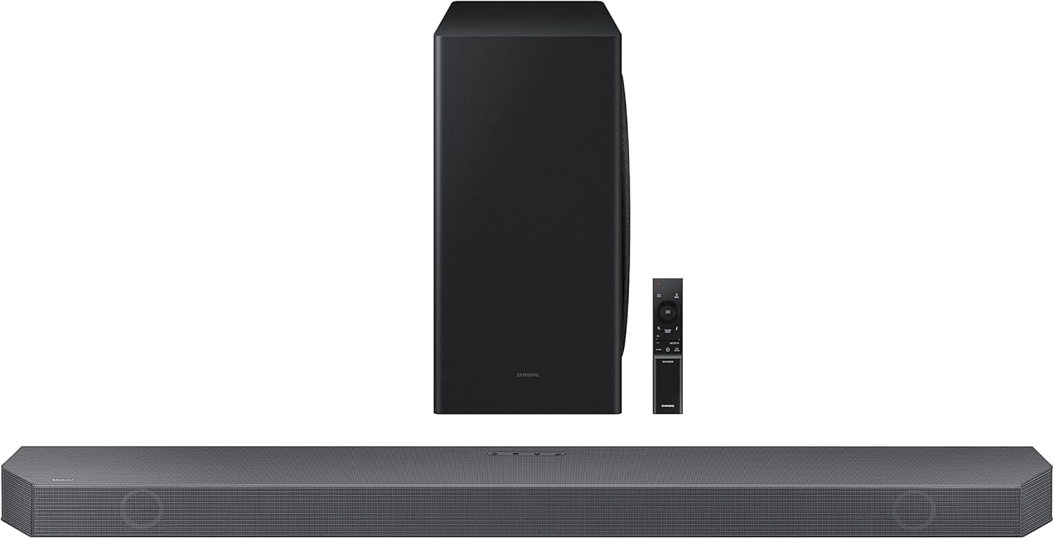 SAMSUNG HW-Q800B/ZA 5.1.2ch Soundbar w/ Wireless Dolby Atmos, DTS:X, Q Symphony, SpaceFit Sound, Built In Voice Assistant, AirPlay 2, Game Pro Mode