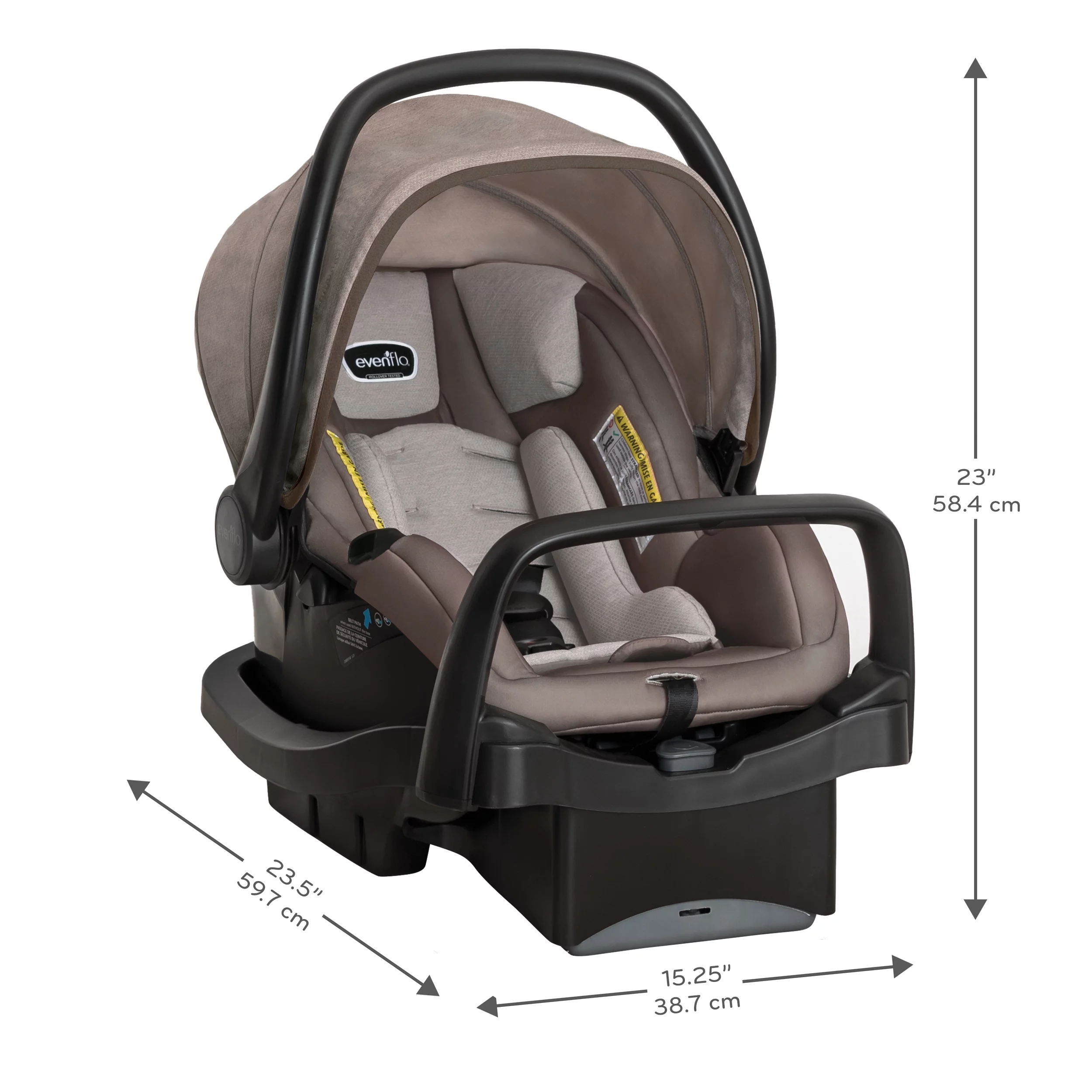Pivot Modular Travel System with LiteMax Infant Car Seat with Anti-Rebound Bar (Desert Tan) - Radiant Selections