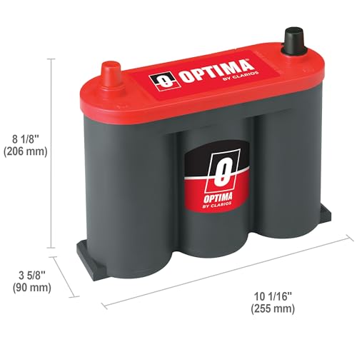 OPTIMA Batteries High Performance 6V RedTop Sealed AGM Car, Truck and SUV Starting Battery, 800 CCA, SAE Terminal, Maintenance Free