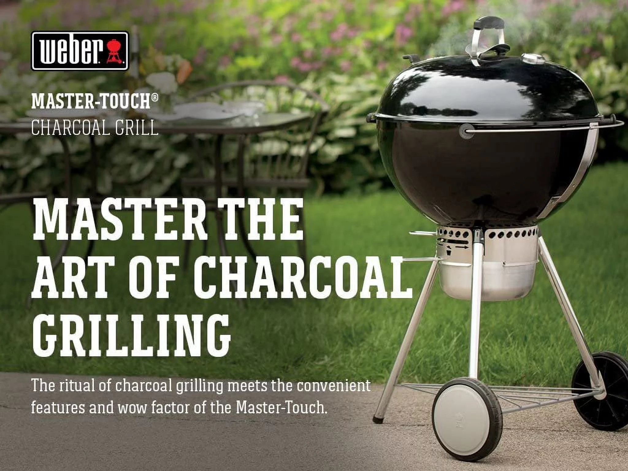 Weber 14501001 Master-Touch Charcoal Grill, 22-Inch, Black
