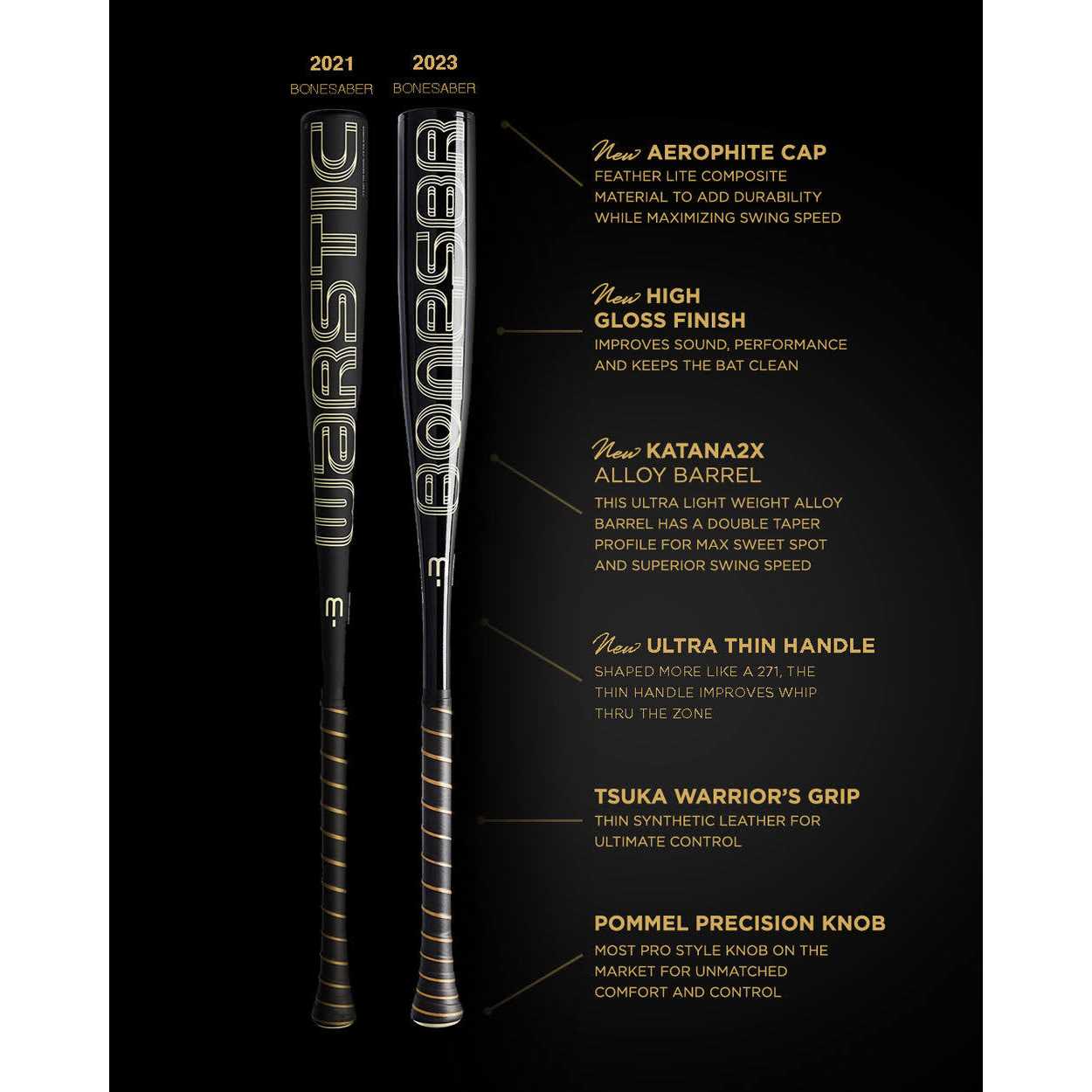 Bonesaber Black Cobra Edition USSSA Metal Bat - Sports Supplies Online Store