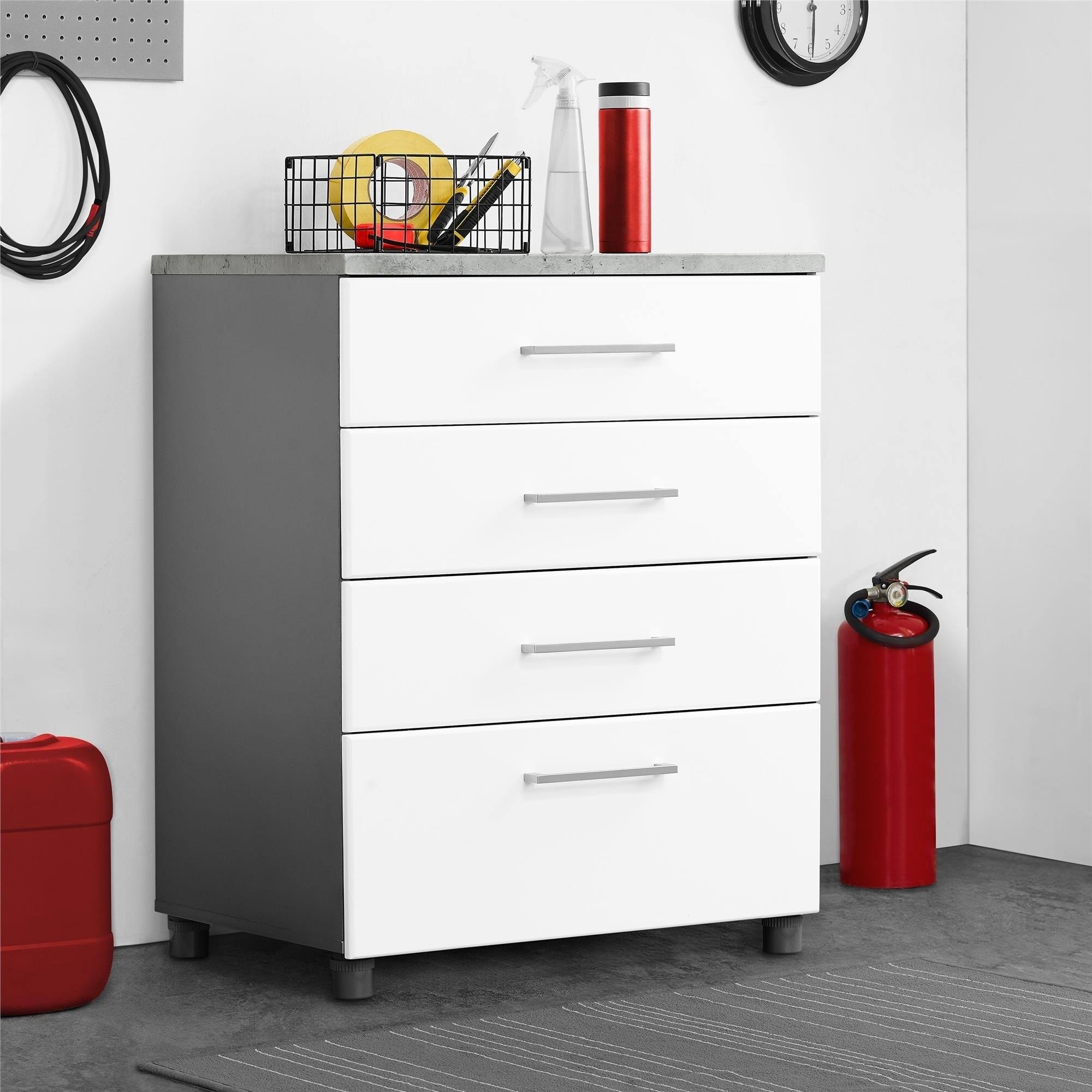 Latitude 4 Drawer Base Cabinet - White - SystemBuild