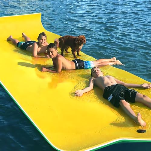 Oversized Lily Pad Floating Mat, 3 Layer 7'/9'/12'/18' Floating Water Mat,Ocean, Beach, River, Pool, Floating Mat for Water Recreation and Relaxing