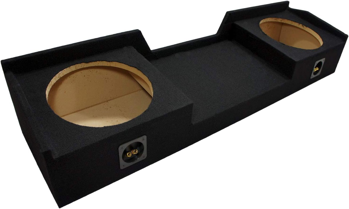 Compatible with Nissan Titan King or Crew Cab Truck 2004-2015 Dual 12" Subwoofer Sub Box Speaker Enclosure