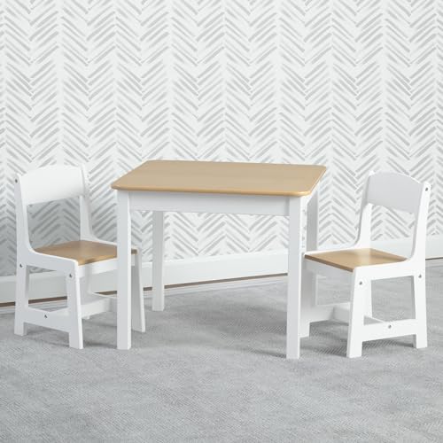 Delta Children MySize Kids Wood Table and Chair Set (2 Chairs Included) - Ideal for Arts & Crafts, Snack Time & More - Greenguard Gold Certified
