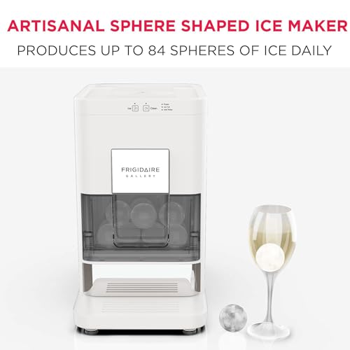 Frigidaire, Countertop Artisanal Sphere Ice Machine, Transparent Window, Gourmet Ice Maker, 84 Sphere per Day Capacity