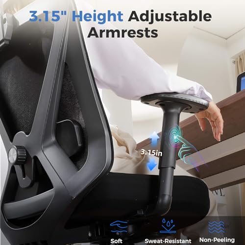 COMHOMA Office Chair Ergonomic Big and Tall Gaming Chair 350 LBS with 3D Adaptive Lumbar Support & Headrest