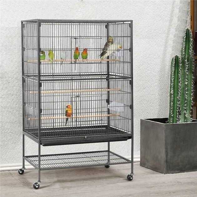 Yaheetech Large Bird Rolling Cage &amp; Storage Shelf - Pet Supplies online store