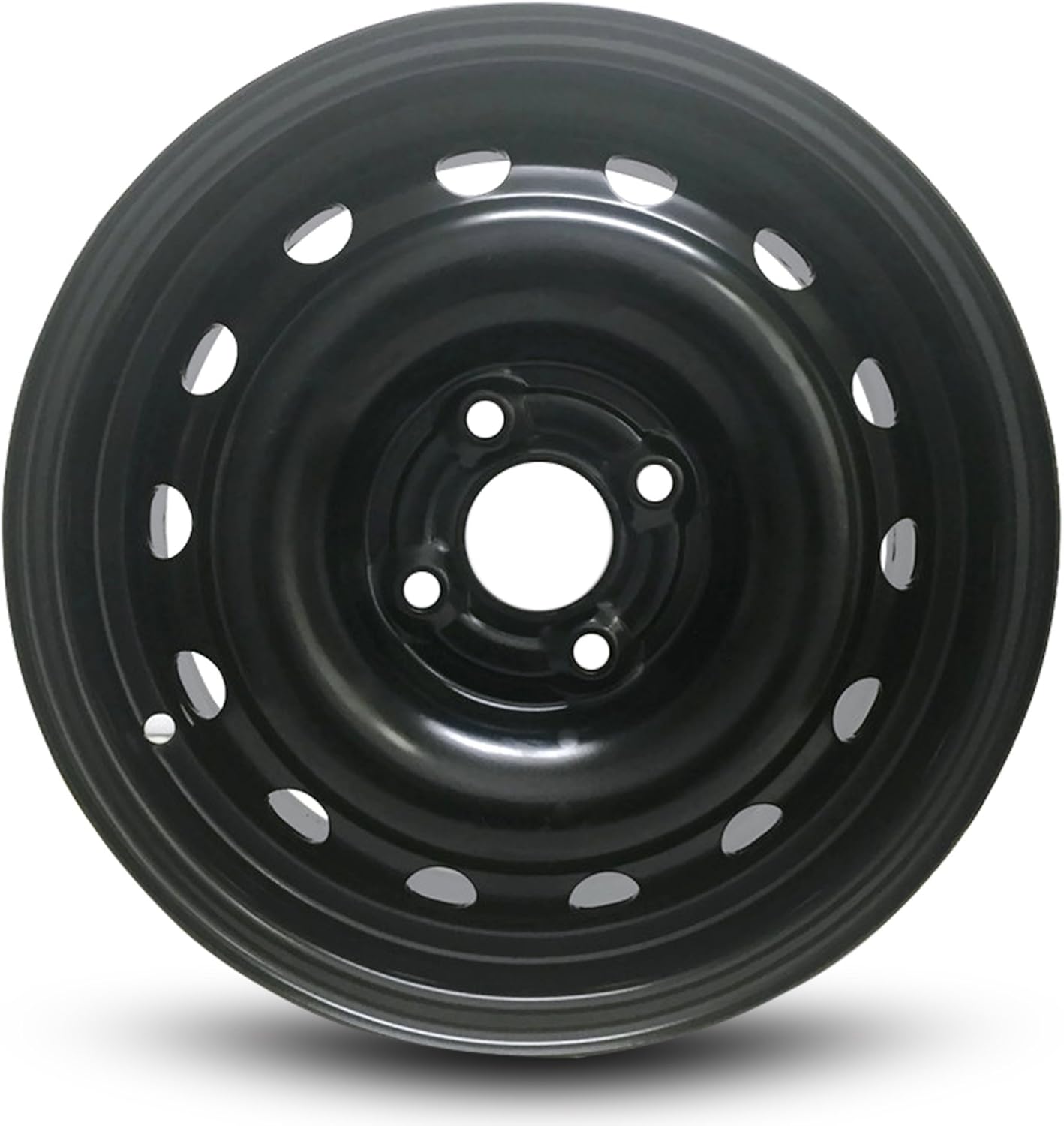 Road Ready Car Wheel For 2005-2011 Chevrolet Aveo 2009-2010 Pontiac G3 2005-2010 Pontiac Wave 14 Inch 4 Lug Black Steel Rim Fits R14 Tire