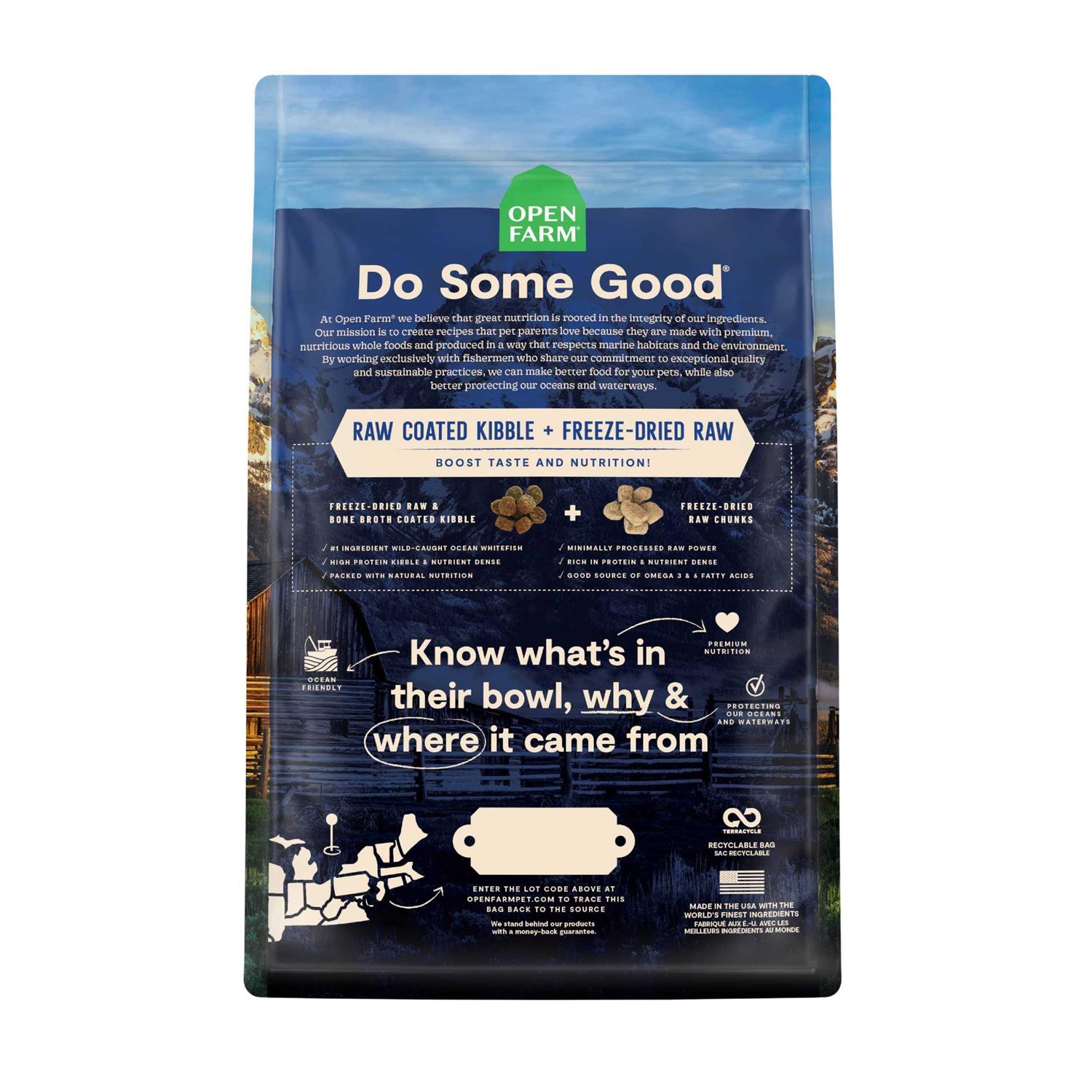 Open Farm Wild Ocean Ancient Grains RawMix Dog Food - Pet Supplies online store