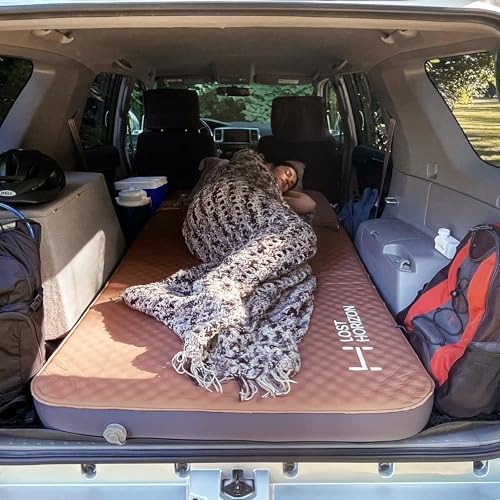 LOSTHORIZON Air & Foam Camping Mattress, Self-Inflating Sleeping Pad, 4.5" Thick, with Pump Sack, Full