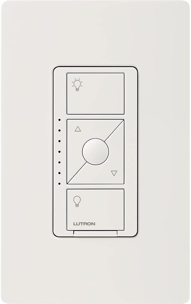 Lutron Caseta Wireless Smart Lighting ELV Dimmer Switch for Electronic Low Voltage Light Bulbs, PD-5NE-WH, White