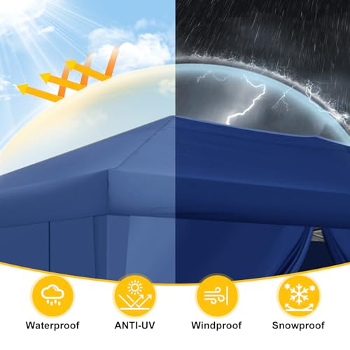 COBIZI Canopy 10x20 Pop Up Canopy Tent with 6 Sidewalls Party Tents for Parties Weddings Backyard Waterproof Canopy Outdoor Commercial Canopy Event