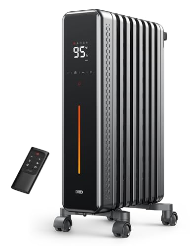 Dreo 1500W Radiator Heater, Portable Space Oil Filled with Remote Control, 4 Modes & 1500W Oil Filled Radiator