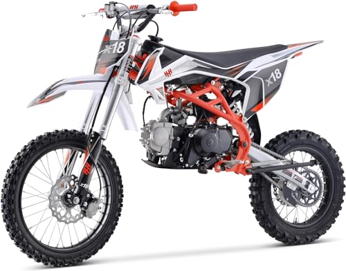 HHH 125cc Dirtbike X18 Dirt Bike DB X18 Racing DB18 Dirtbike 125cc 4 Speed Manual Clutch and Big Size Tires 17/14 inches