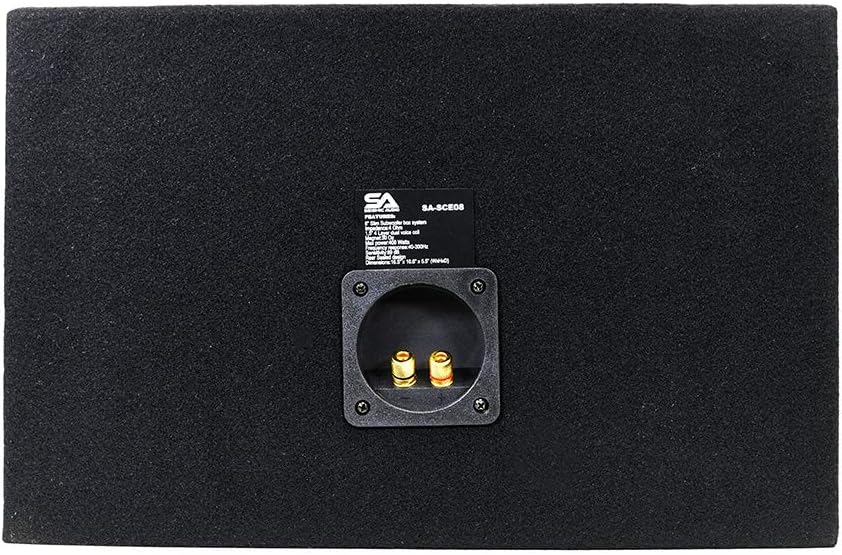 Seismic Audio - SA-SCE08-8 Inch 400 Watt Slim Shallow Mount Car Truck Audio Subwoofer Enclosure