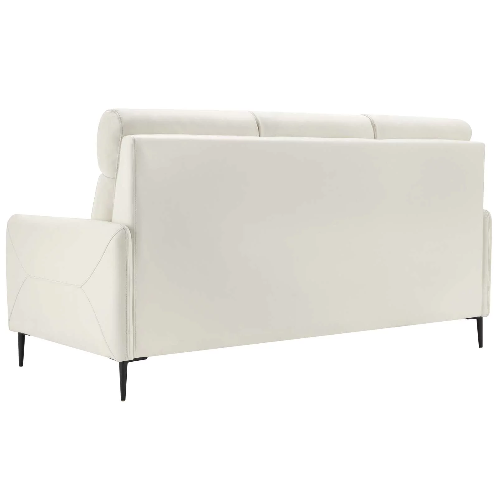 Sofa, Leather, White, Modern Contemporary Urban Design, Living Lounge Room Hotel Lobby Hospitality