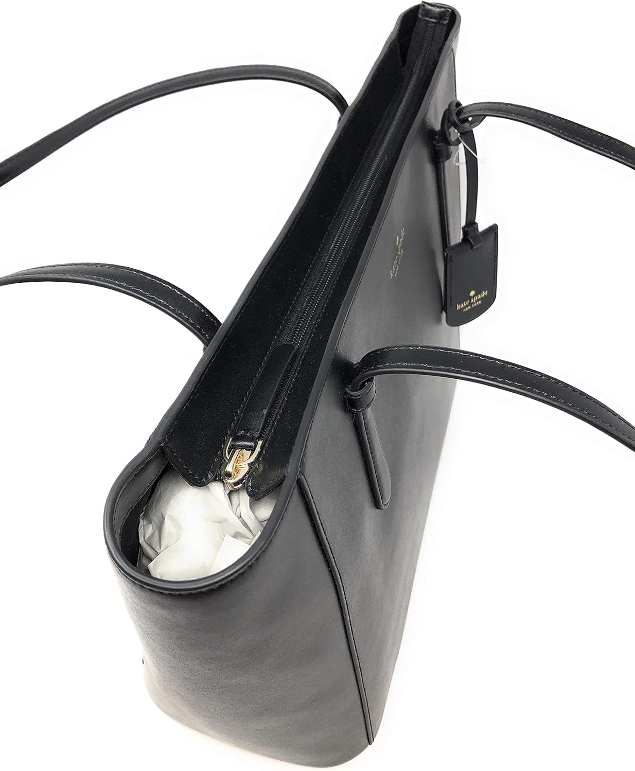 Kate Spade New York Schuyler Medium Leather Tote Shoulder Bag in Black 001