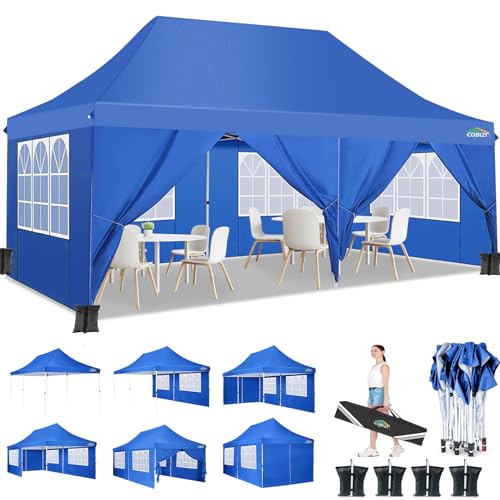 10x10 Pop Up Canopy Tent with 4 Sidewalls and Mesh Windows 2.0