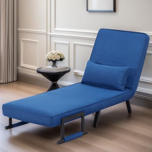 3 in 1 Sleeper Sofa Bed, Futon Sofa Bed for Living Room with Side Pocket, Black Sleepers Sofa Couch with Pullout Bed